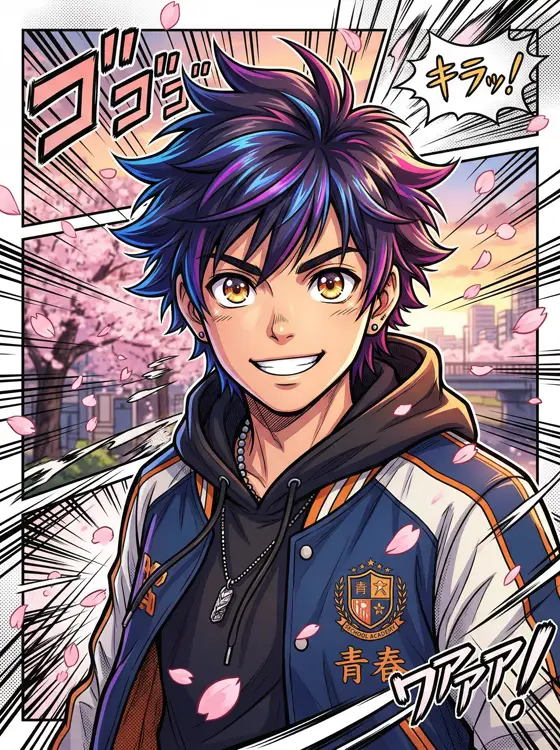 AI-generated photo: Manga Character