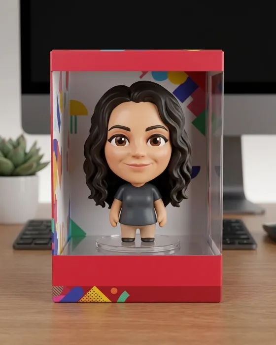 AI-generated photo: Boxed chibi figure