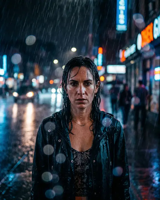AI-generated photo: Cinematic Rain