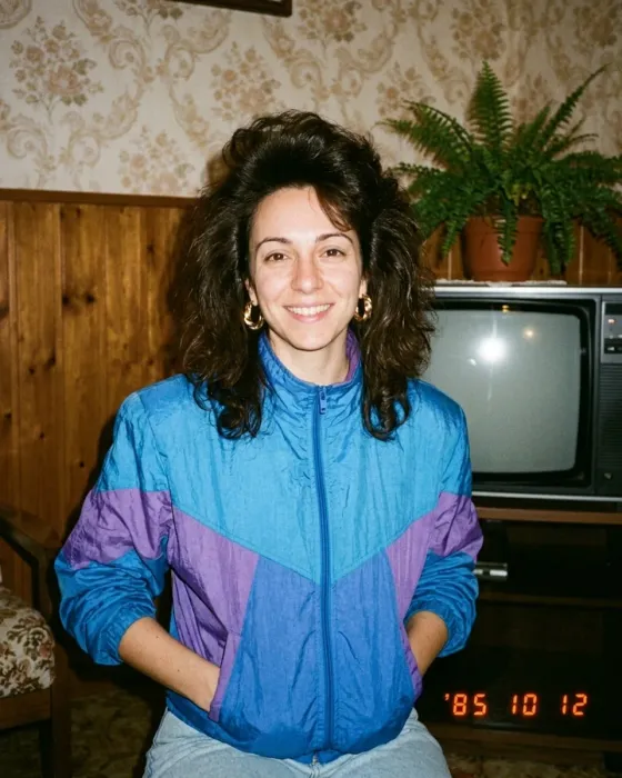 AI-generated photo: 80s photo with the date