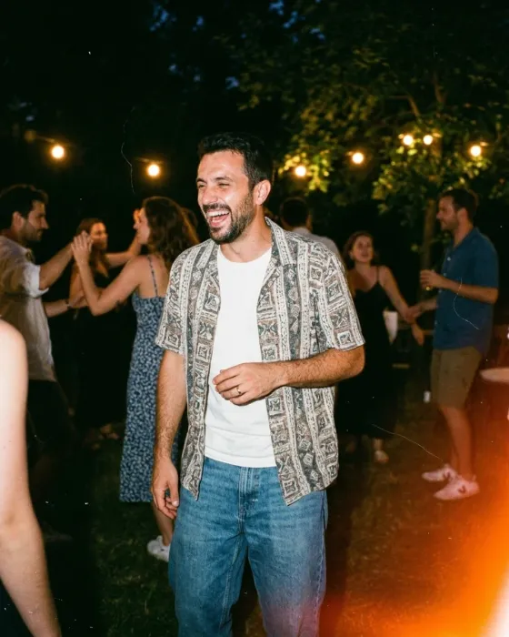 AI-generated photo: Disposable camera flash