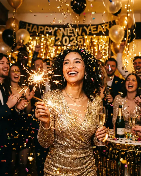 AI-generated photo: New Year's Sparkle