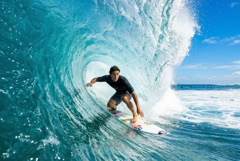 AI-generated photo: Surfing Pipeline