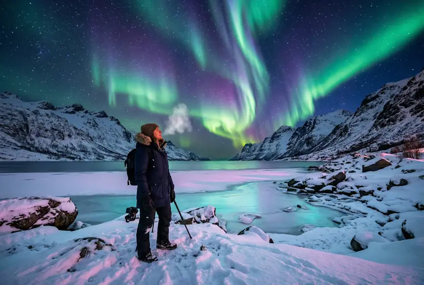 AI-generated photo: Northern Lights in Norway