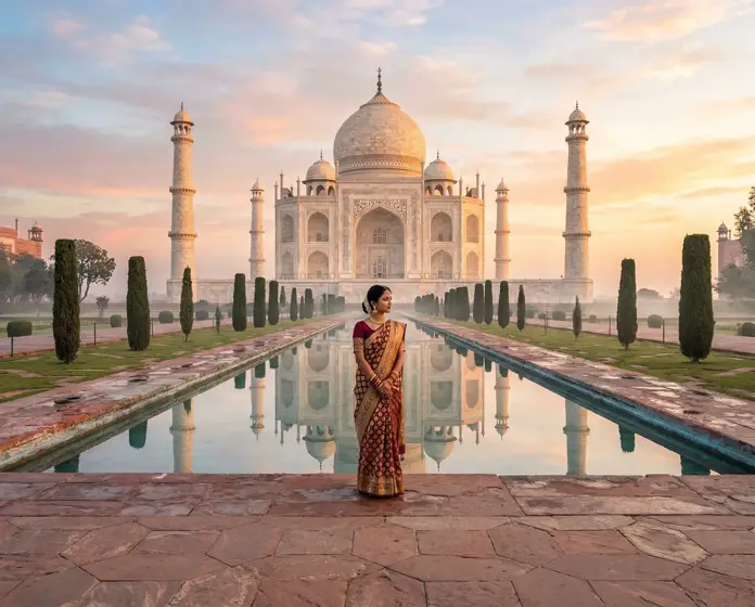 AI-generated photo: Taj Mahal at Dawn